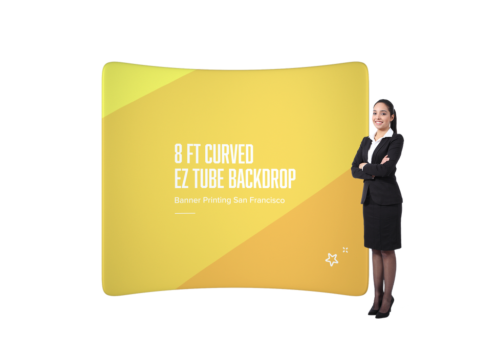 8ft Curved EZ Tube Backdrop
