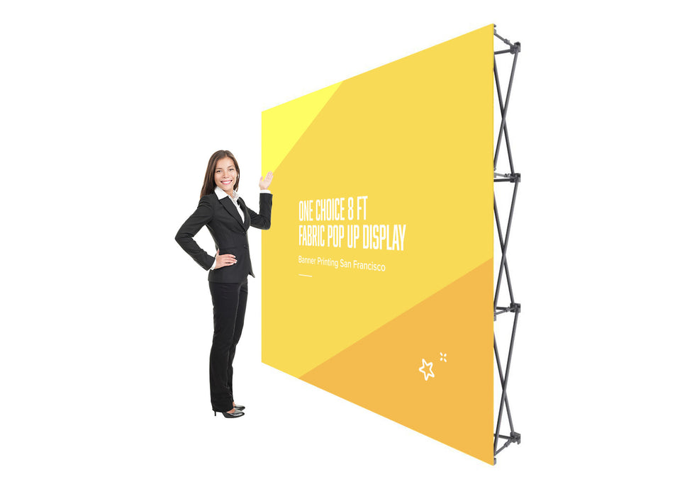 One Choice® 8ft Fabric Pop Up Display