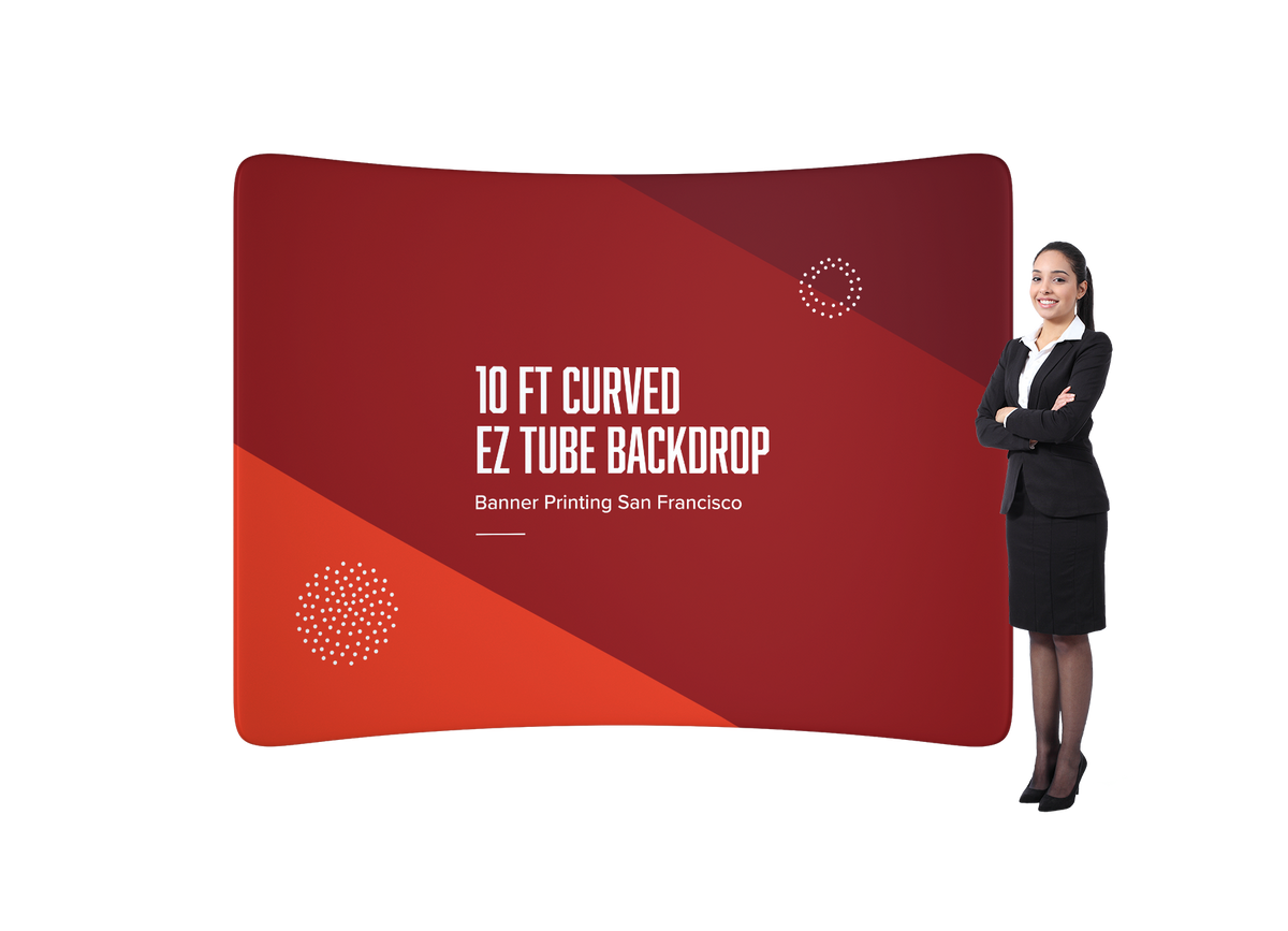Banner Printing San Francisco | 10ft Curved EZ Tube Backdrop