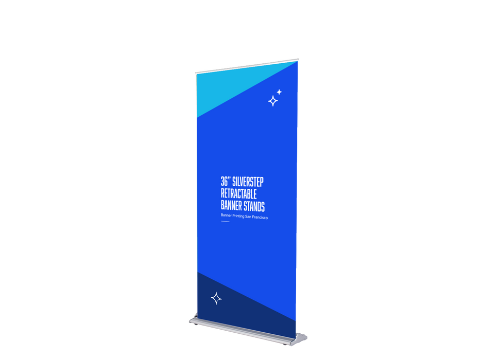 36” Silverstep Retractable Banner Stands