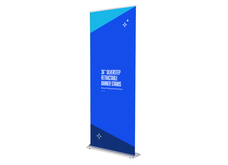 36” Silverstep Retractable Banner Stands