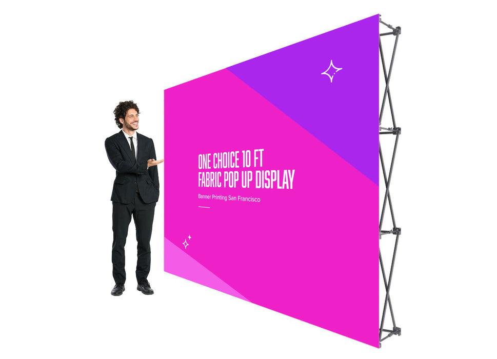 One Choice® 10ft Fabric Pop Up Display